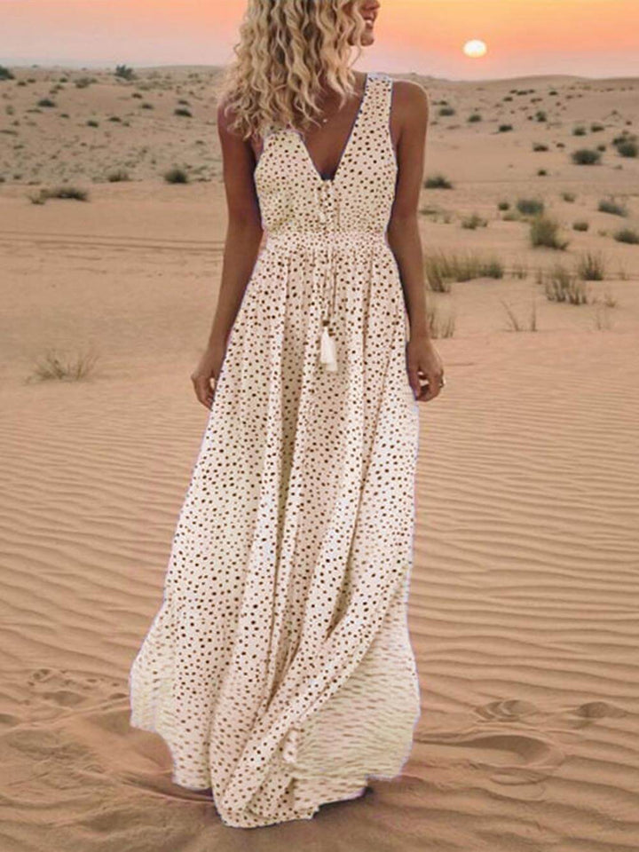 Beau- Polka-Dot Maxi Dress