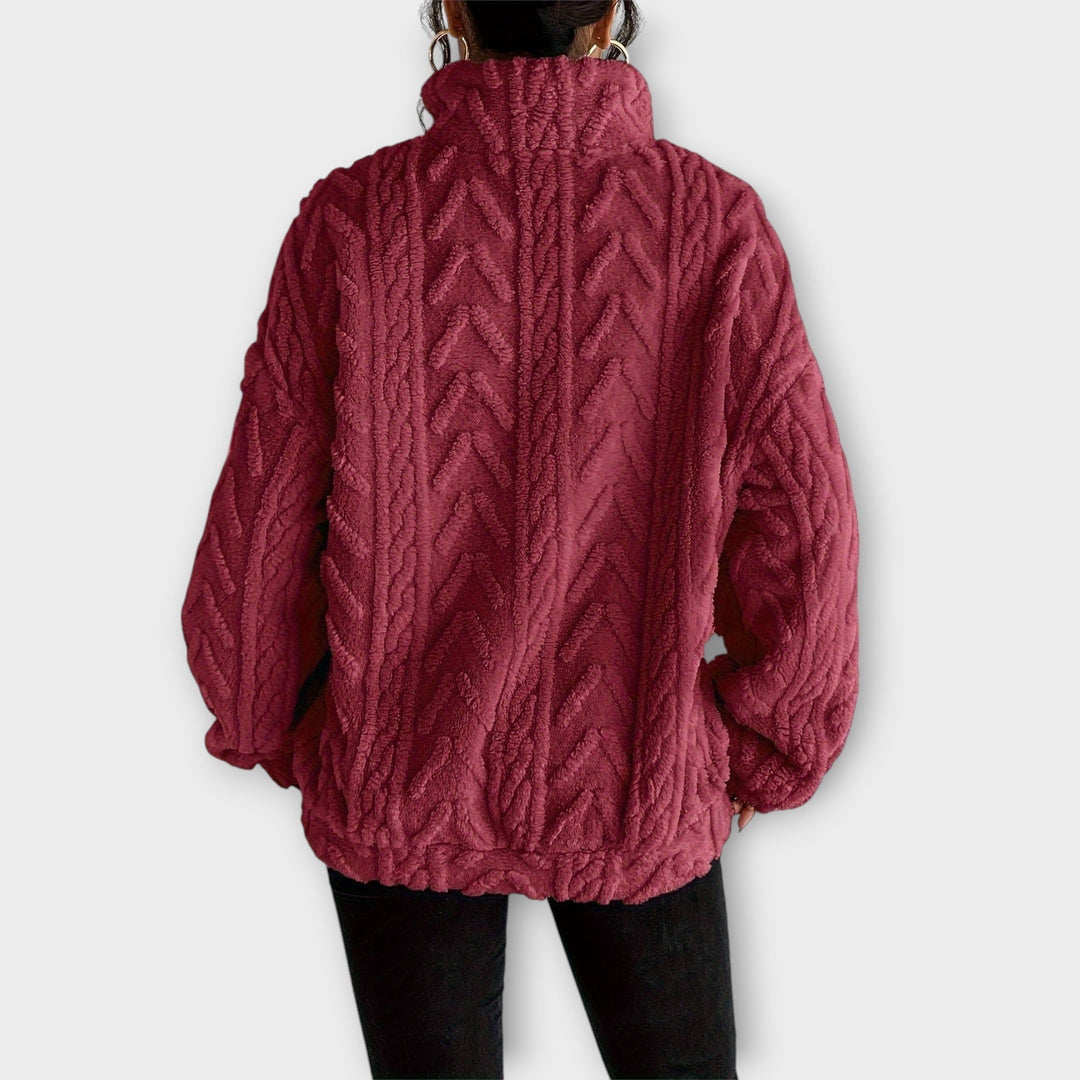 Fiona | Braided Zip-Up Pullover