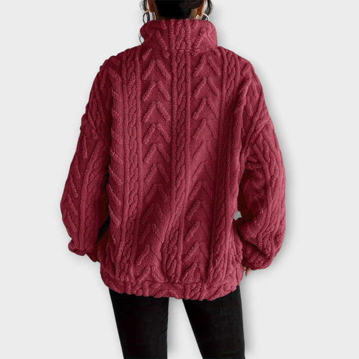 Fiona | Braided Zip-Up Pullover