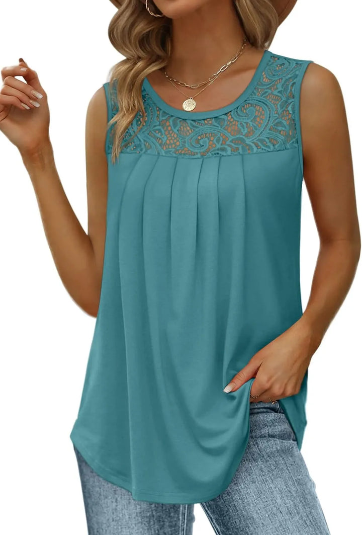 CHARLY - CLASSIC SLEEVELESS BLOUSE