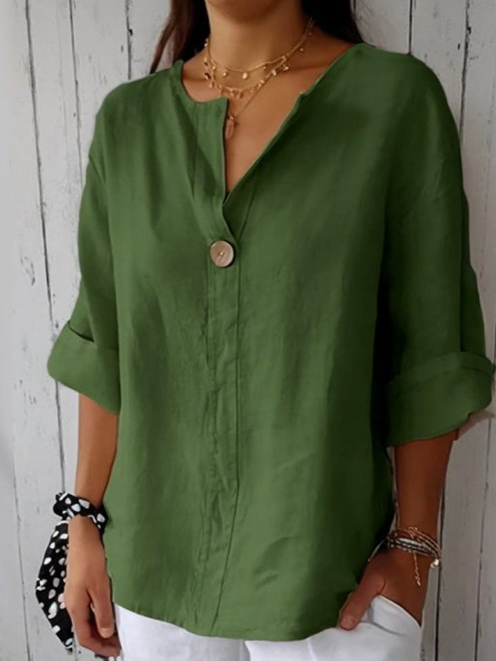 SASHA – RELAXED V-NECK BLOUSE