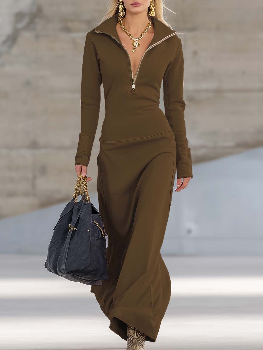 Ami - Elegant Retro Maxi Dress