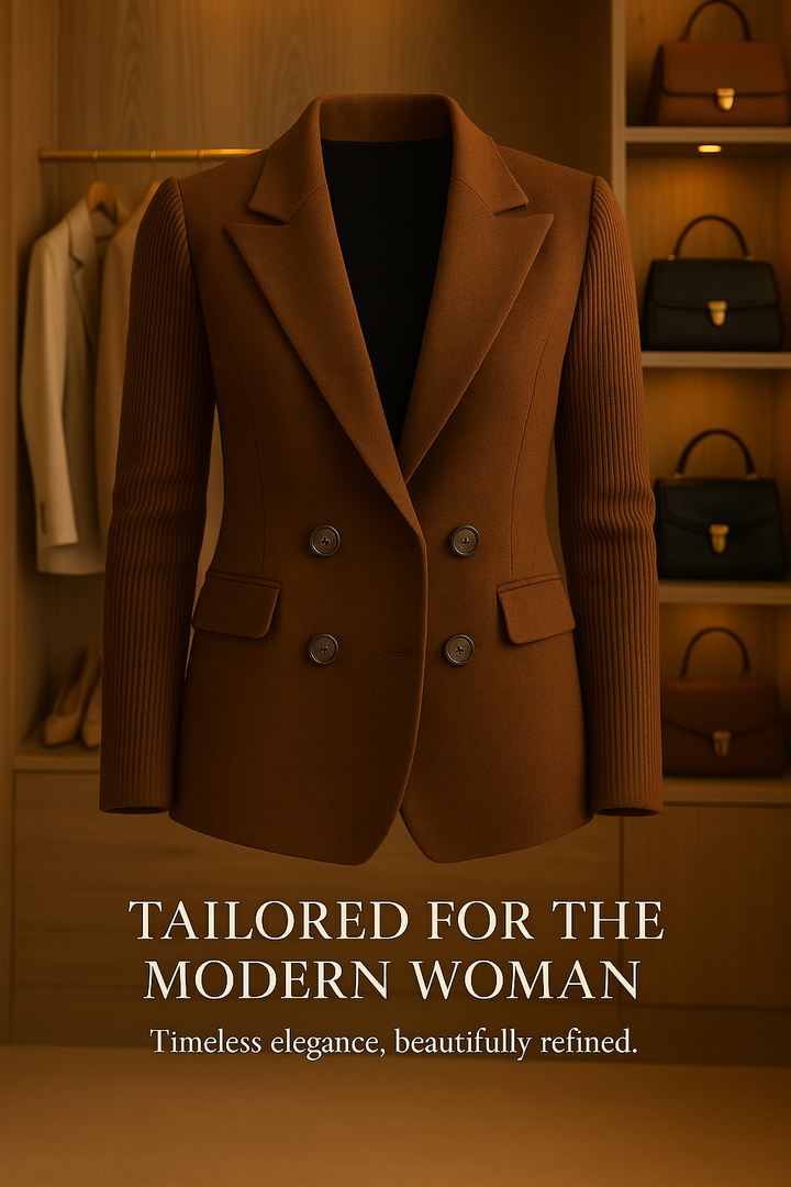 Jaz | Chic Knit-Sleeve Blazer