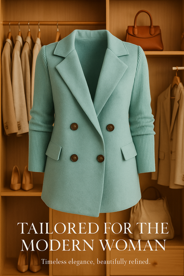 Jaz | Chic Knit-Sleeve Blazer