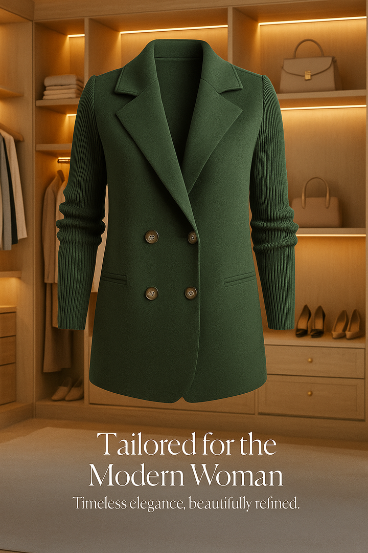 Jaz | Chic Knit-Sleeve Blazer