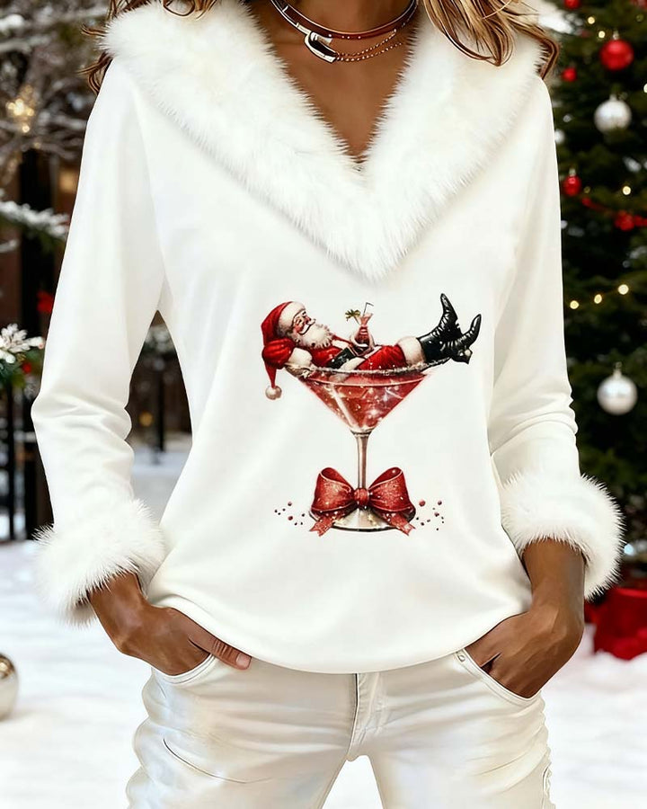 Ginnie- Santa V neck Jumper