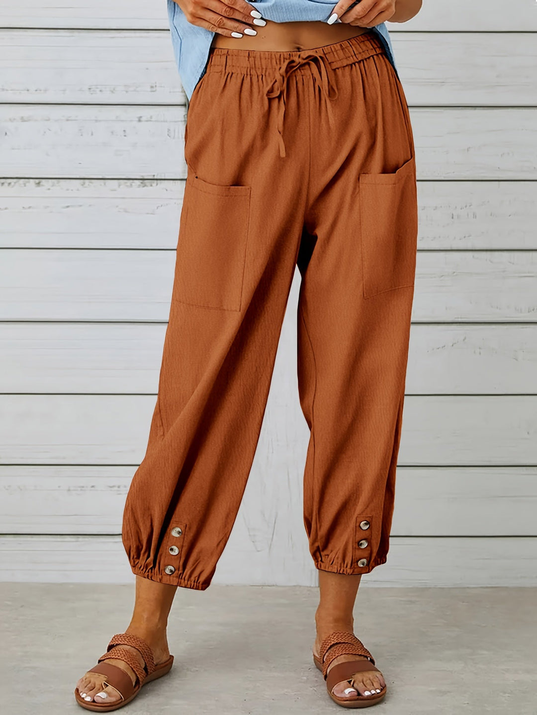 Wide Leg Capri Pants