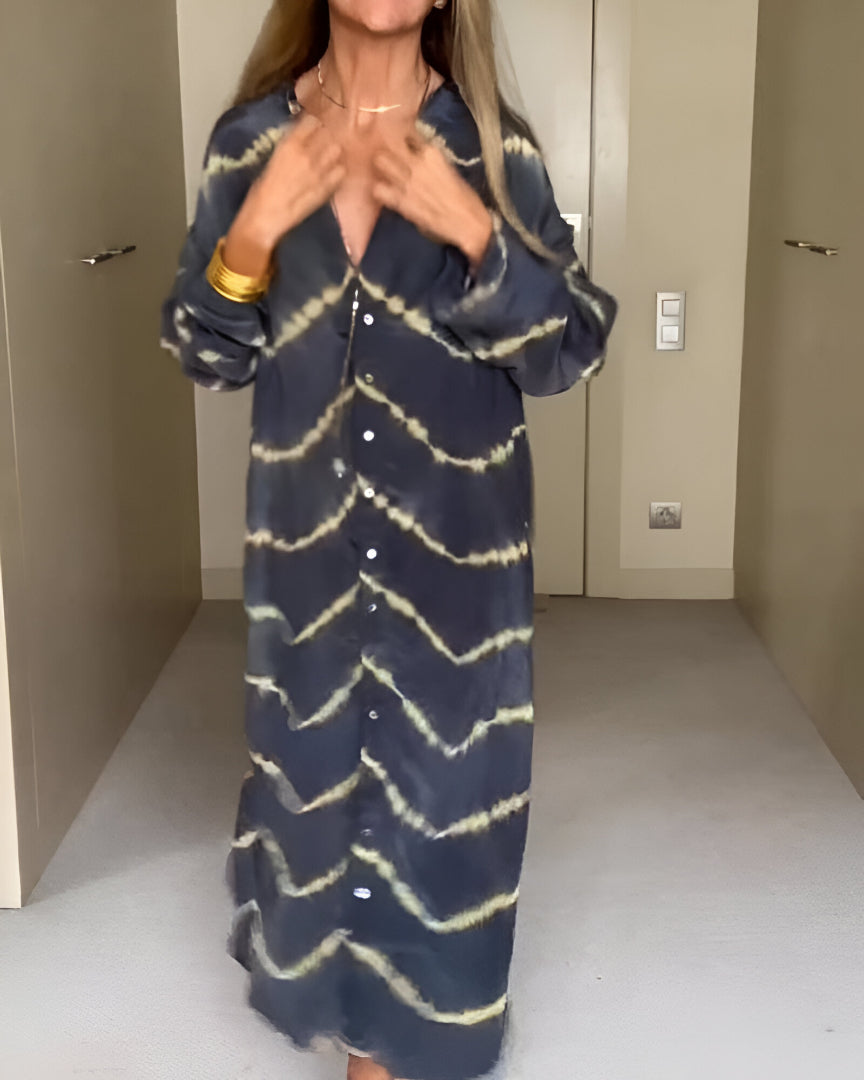 Julia™ | Striped Bohemian Maxi Dress