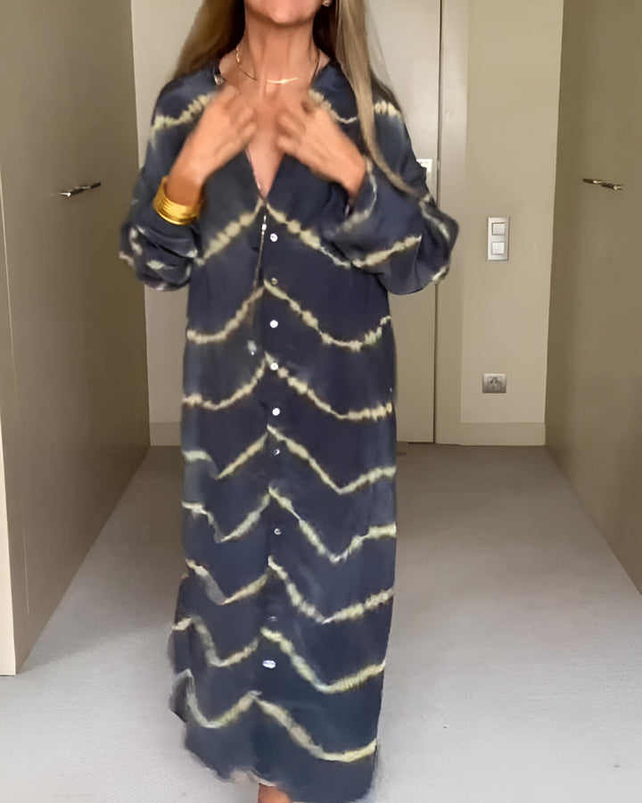 Julia™ | Striped Bohemian Maxi Dress