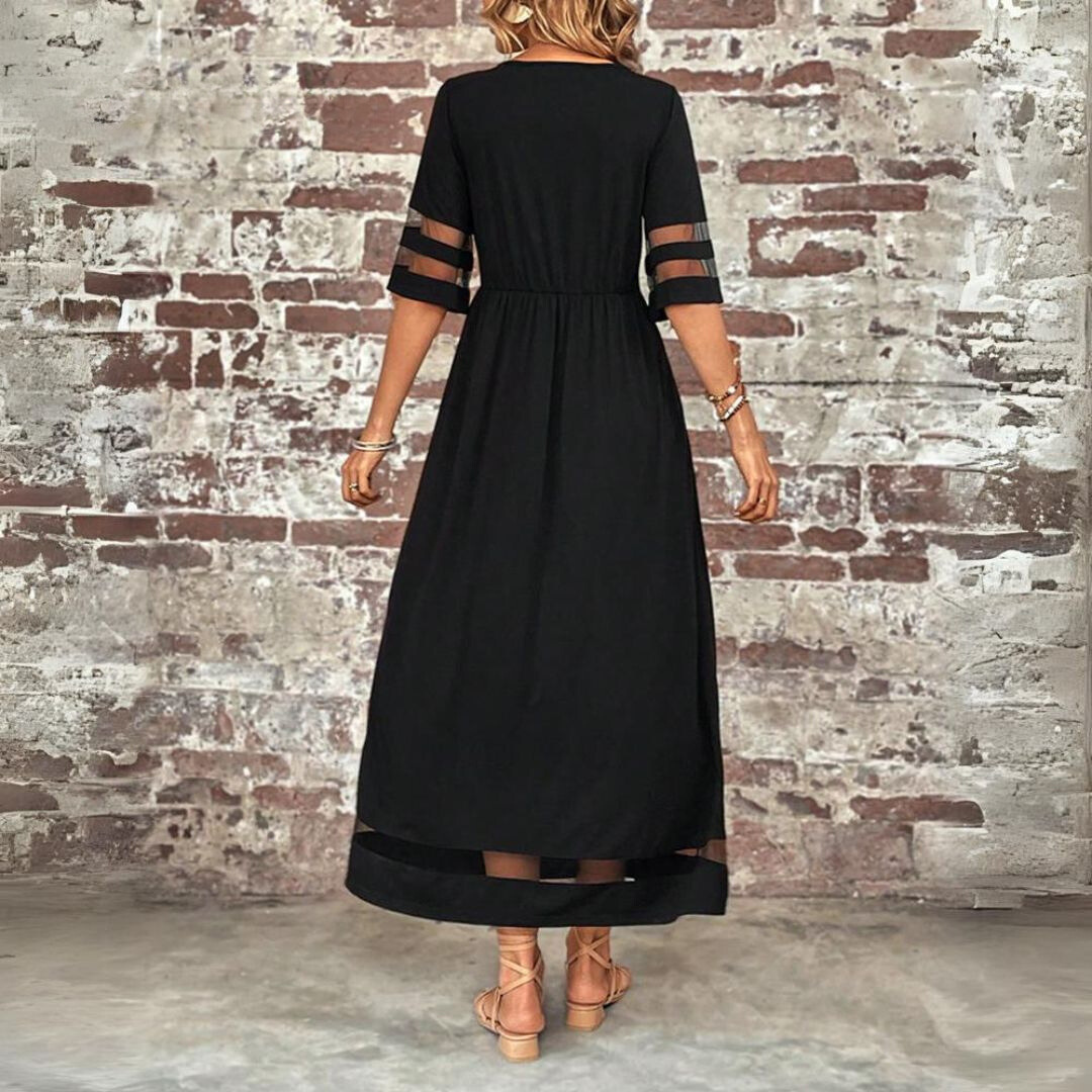 Aira™ - Elegant A-Line Midi Dress
