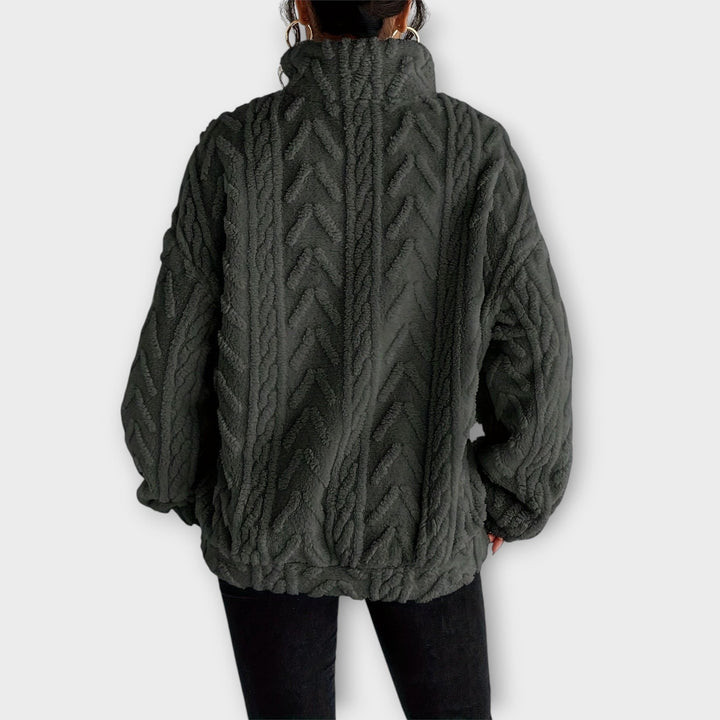 Fiona | Braided Zip-Up Pullover