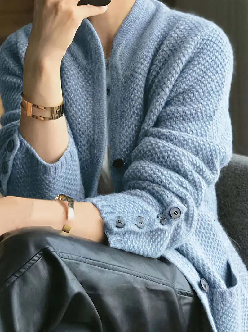 Claire™ – Cashmere blend cardigan with buttons