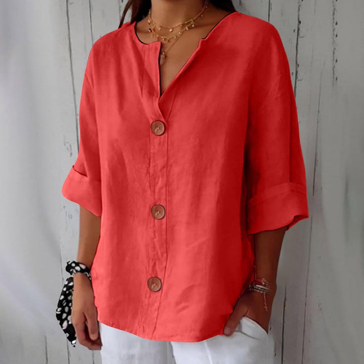 Clara™ | Coastal Linen Blouse