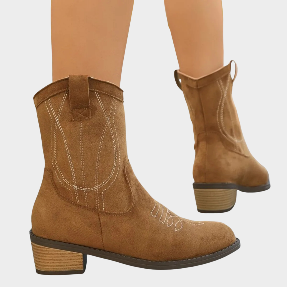 Chandler | Cowboy -Style Ankle Boots