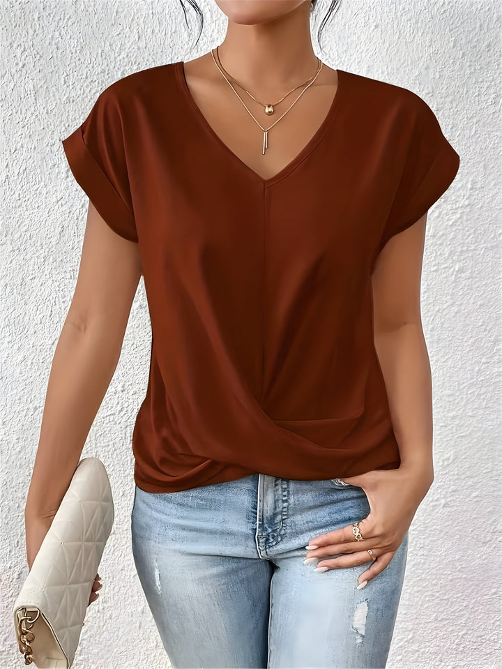 Maya – Twist Front V-Neck Top