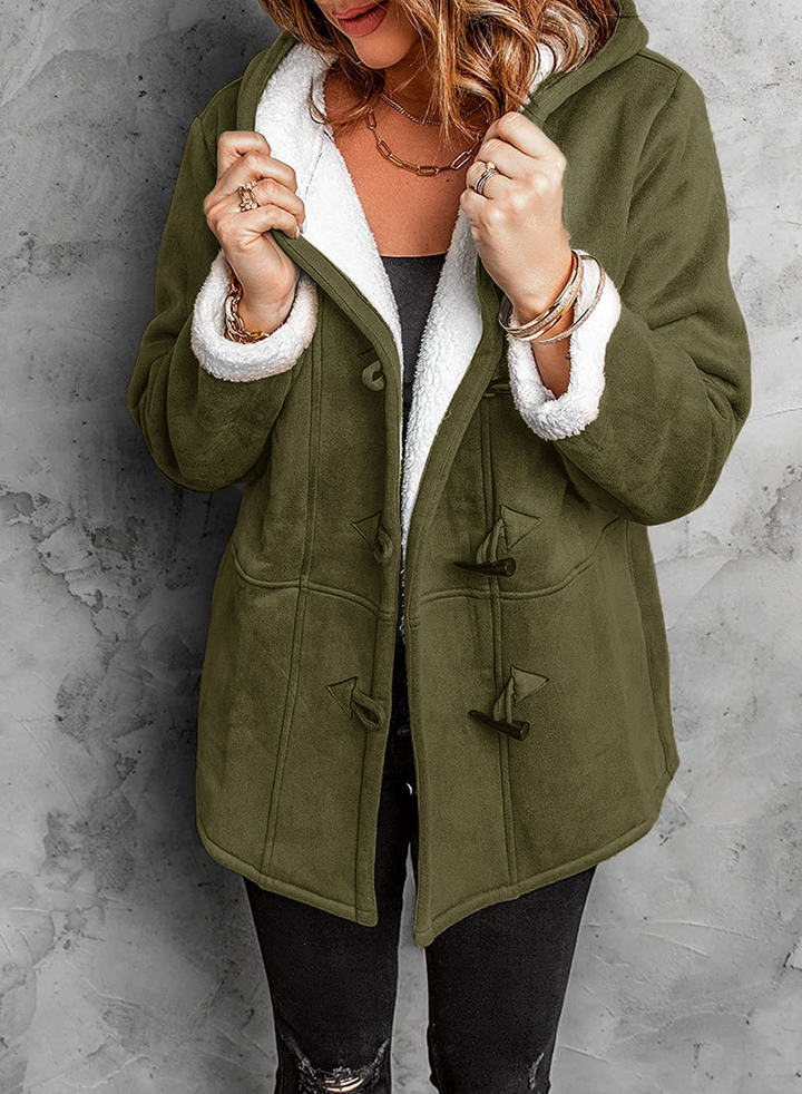 Tahsa- Toggle Winter Coat with Hood and Warm Lining