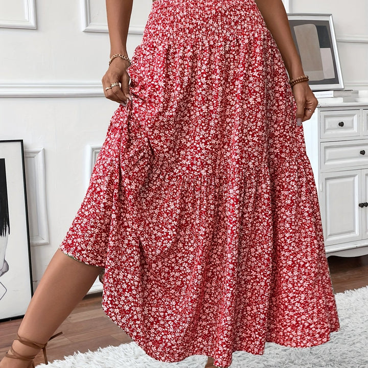 Malika – Tiered Floral Maxi Skirt