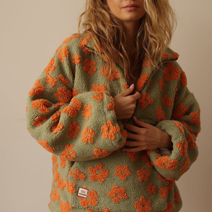 Fleur™ | Floral Fleece Sweater