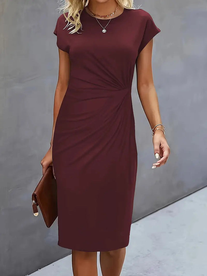 Adelina™ - Stylish Round Neck Dress