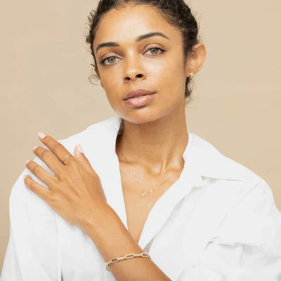 Love letter initial necklace | Gold 18k