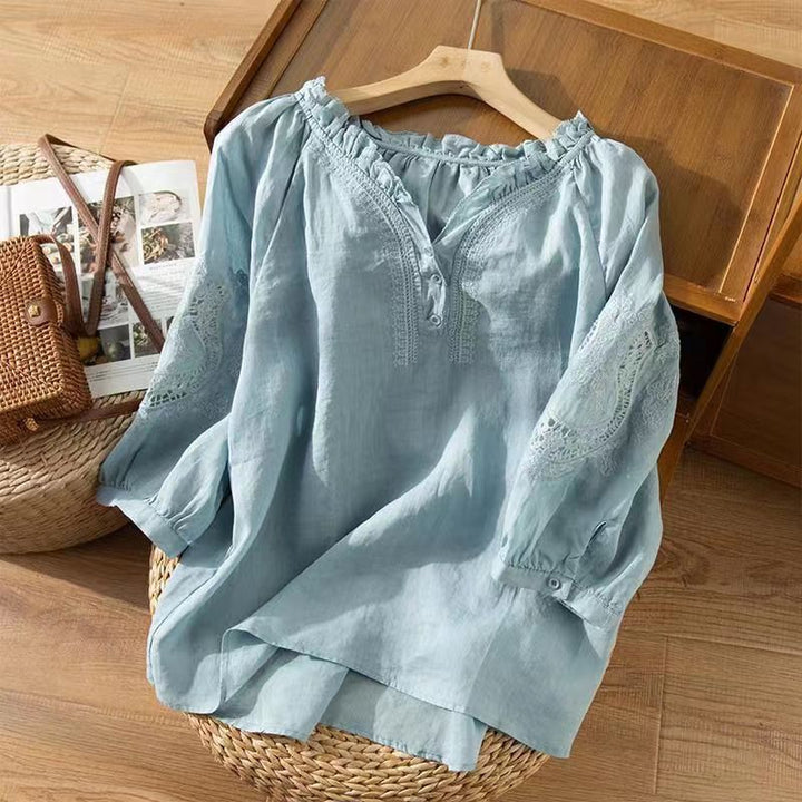 TALIA™ LINEN BLOUSE