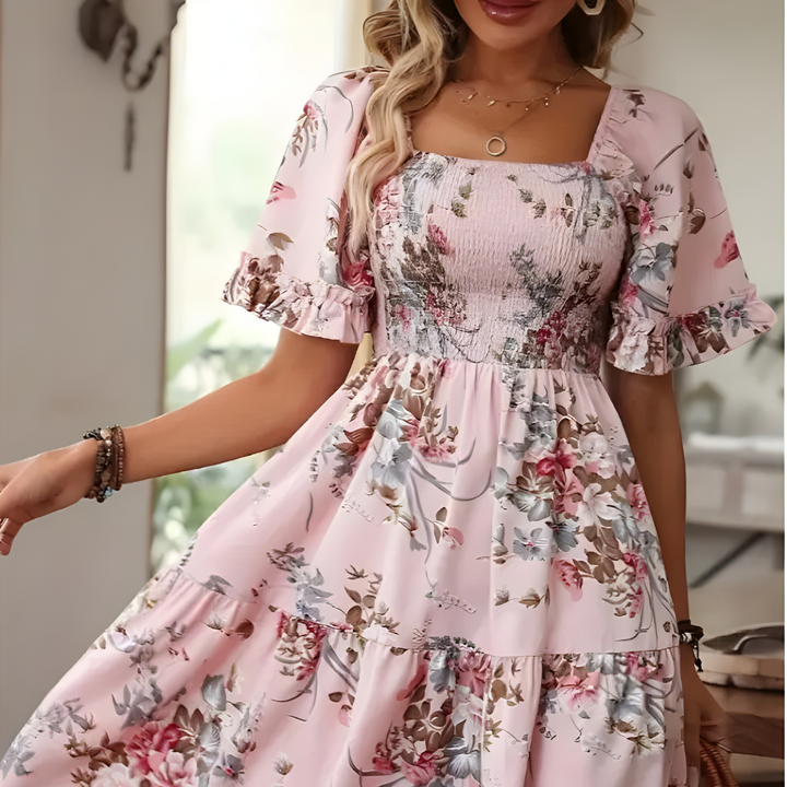 Jezzy | Stylish Floral Tiered Dress