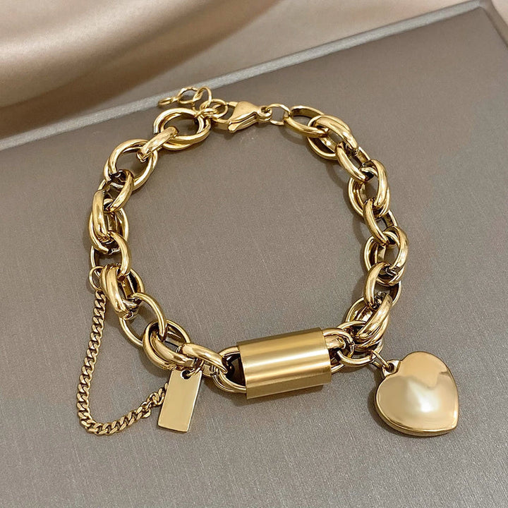 Heartened Chunky Bracelet | Gold 18k
