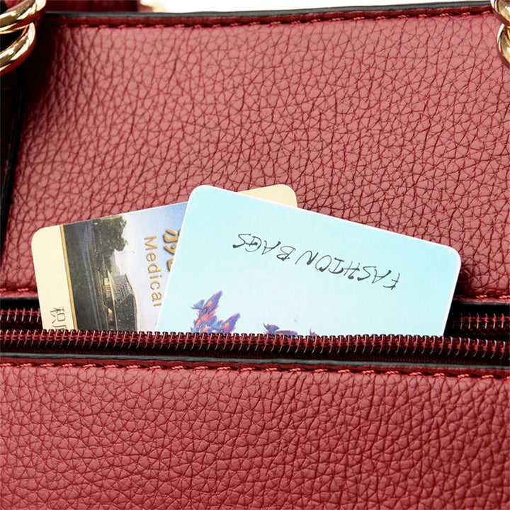 MARIA | BURGUNDY HANDBAG