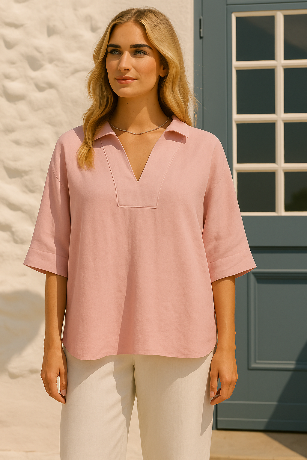 Surya | Elegant Linen Blouse