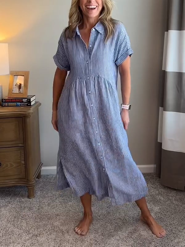 Frederika | elegant striped dress