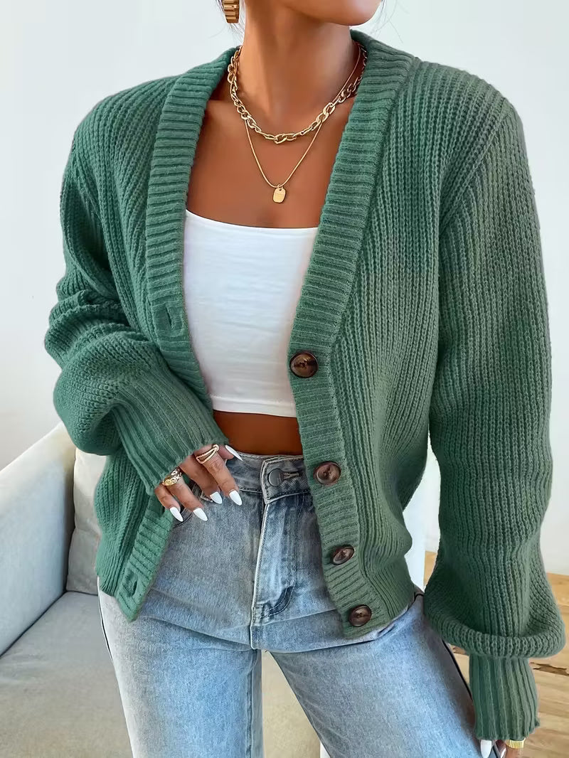 Ivana | Cozy Knit Button Cardigan