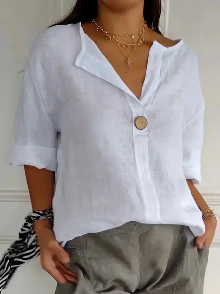 SASHA – RELAXED V-NECK BLOUSE