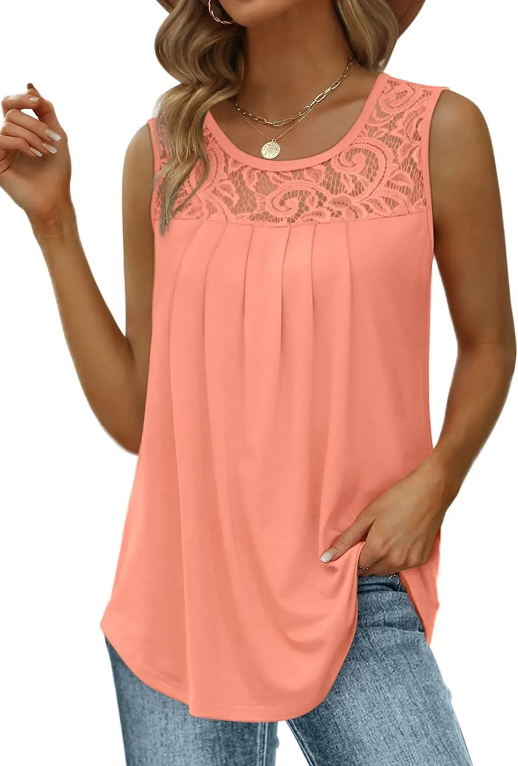 CHARLY - CLASSIC SLEEVELESS BLOUSE